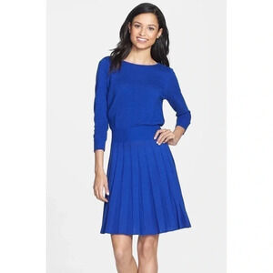 Eliza J Long Sleeve Royal Blue  Dress